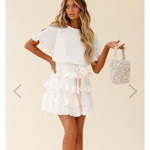 Zipporah Short Sleeve Layered Ruffle Dress